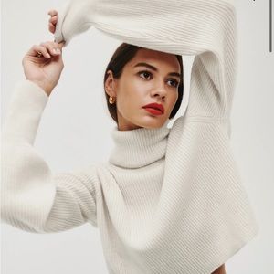 Reformation Luisa cropped cashmere turtleneck